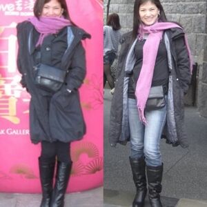 Promod Black Gray Bubble Hem Trench Coat Small Lightweight Statement Outerwear